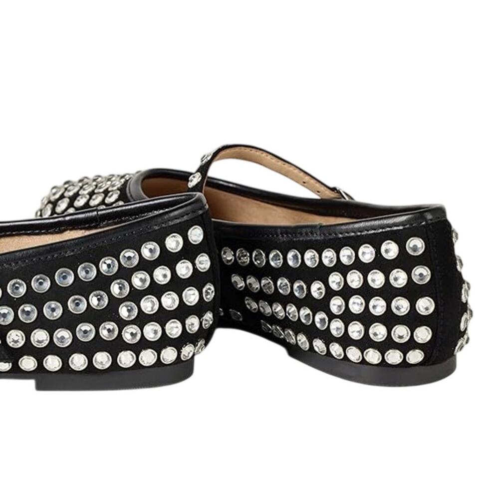BRAND NEW ~ NWT ~ The Drop Black Studded Katy Mary Jane Flat ~ Women's 6 1/2 - Picture 6 of 6